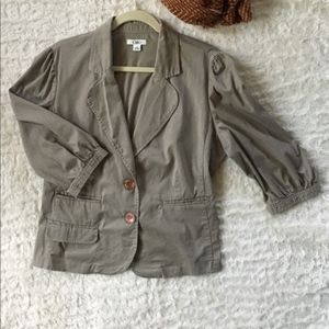 Cato Taupe Blazer size Large 3/4 sleeves